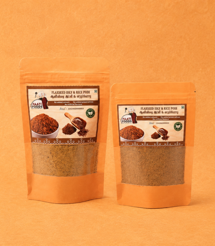 Flaxseed Idly & Rice Podi