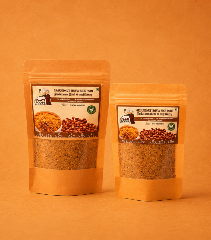 Groundnut Idly & Rice Podi