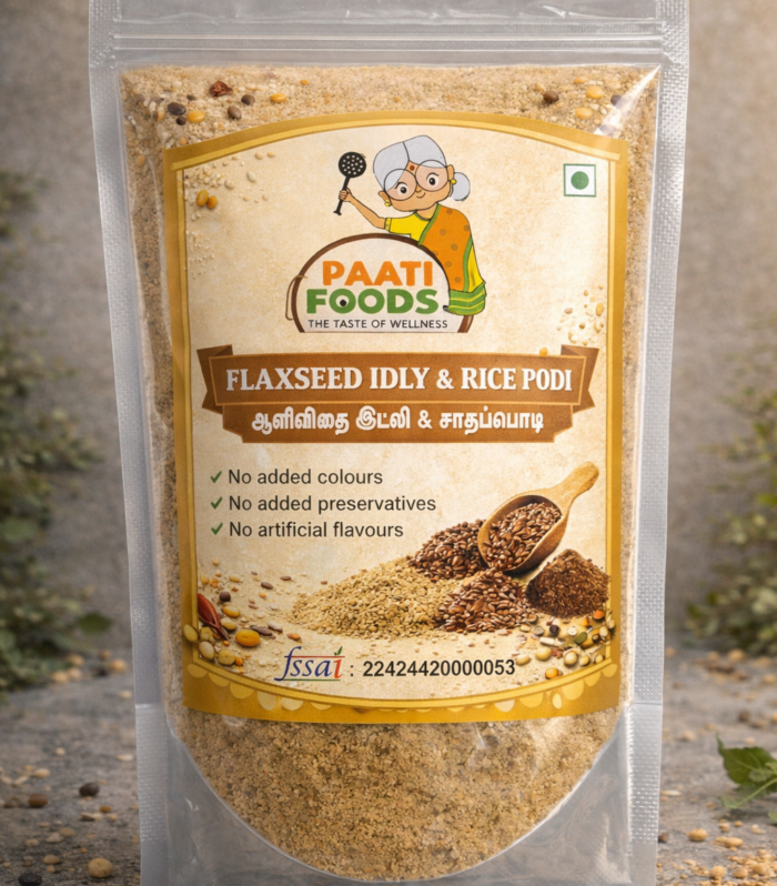 Flaxseed Idly & Rice Podi